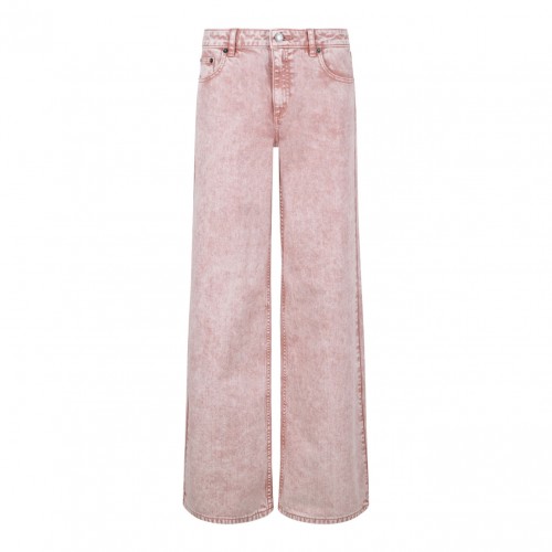 Pink Wide Leg Jeans