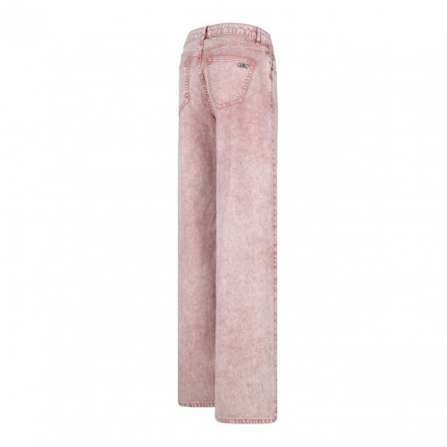 Pink Wide Leg Jeans