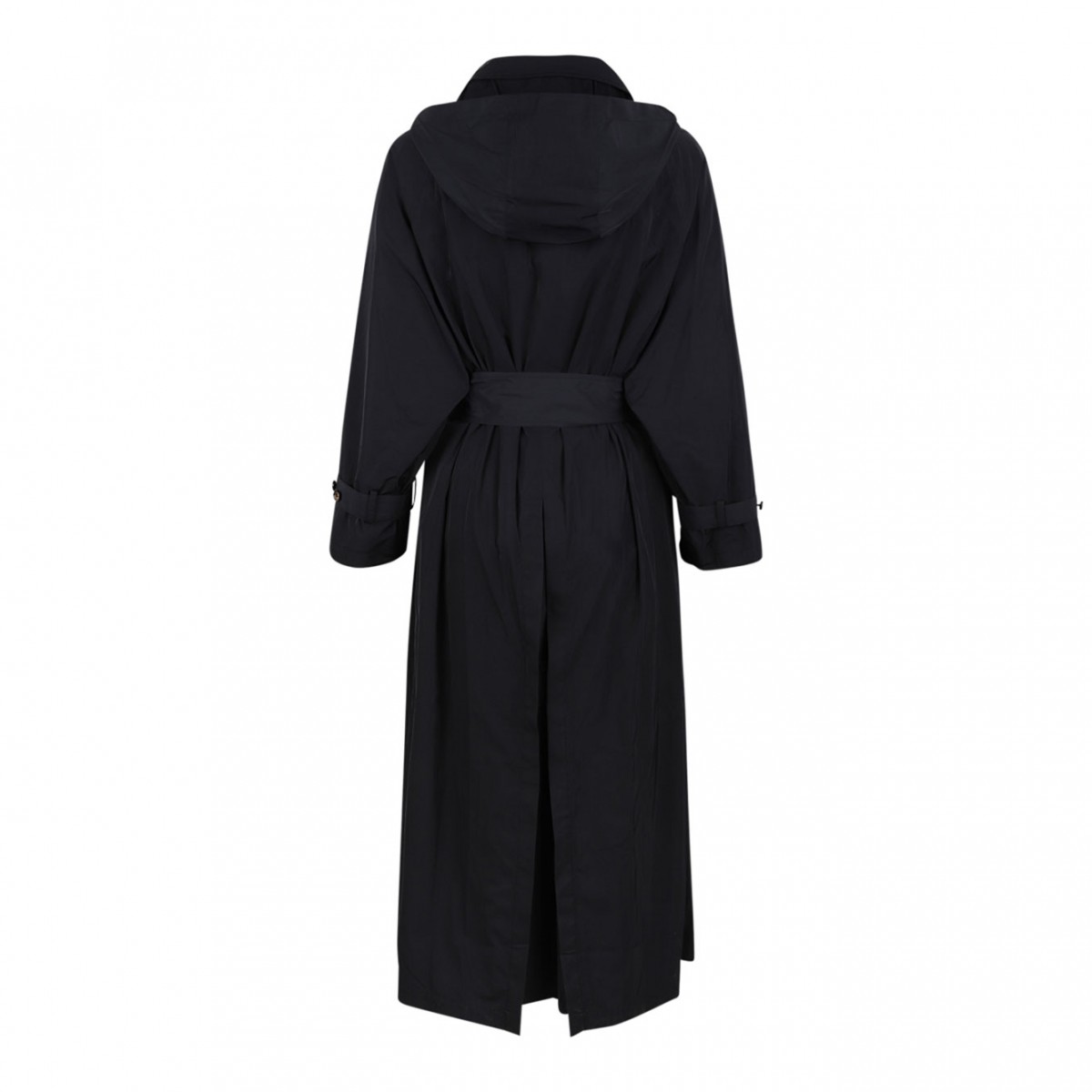 Black and White Belted Coat