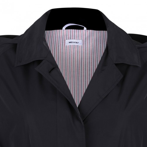 Black and White Belted Coat