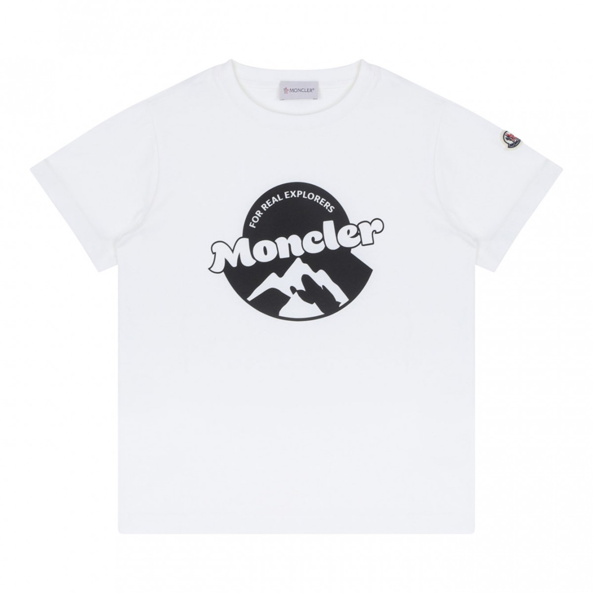 White Logo Print T-Shirt