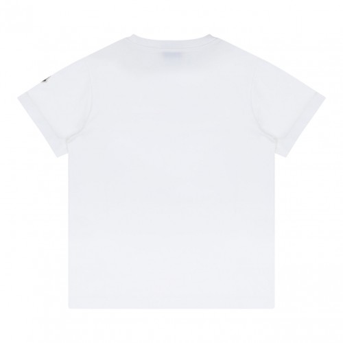 White Logo Print T-Shirt