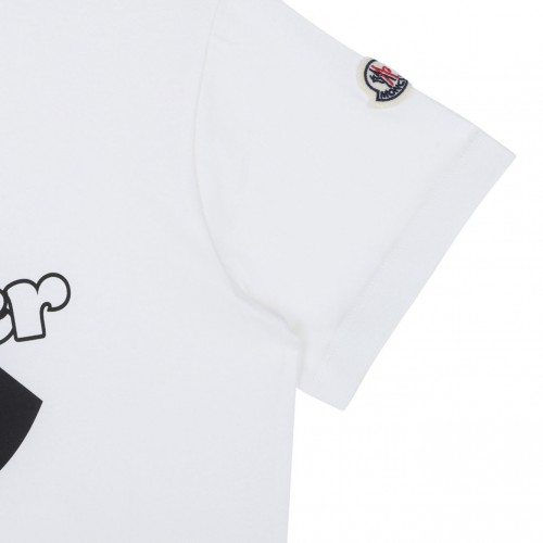 White Logo Print T-Shirt