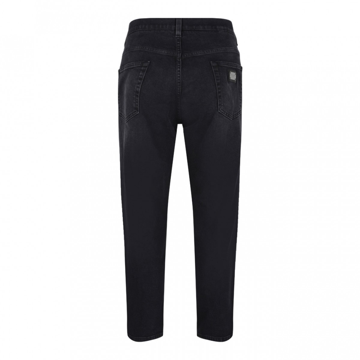 Black Tapered Leg Jeans