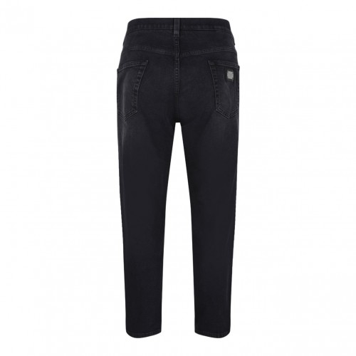 Black Tapered Leg Jeans