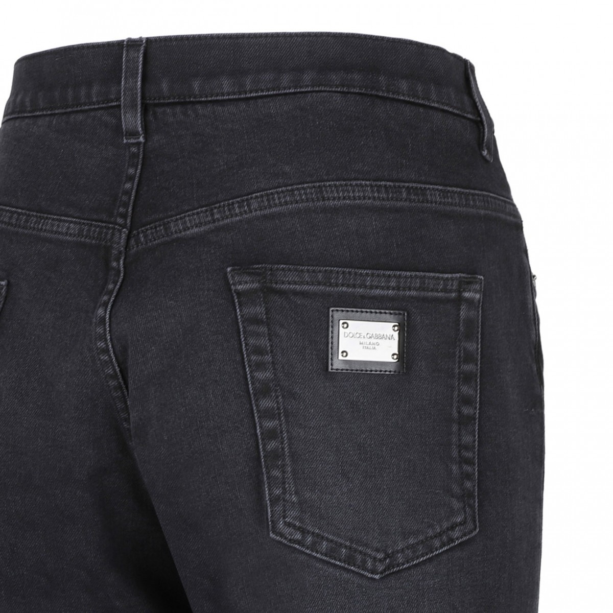 Black Tapered Leg Jeans