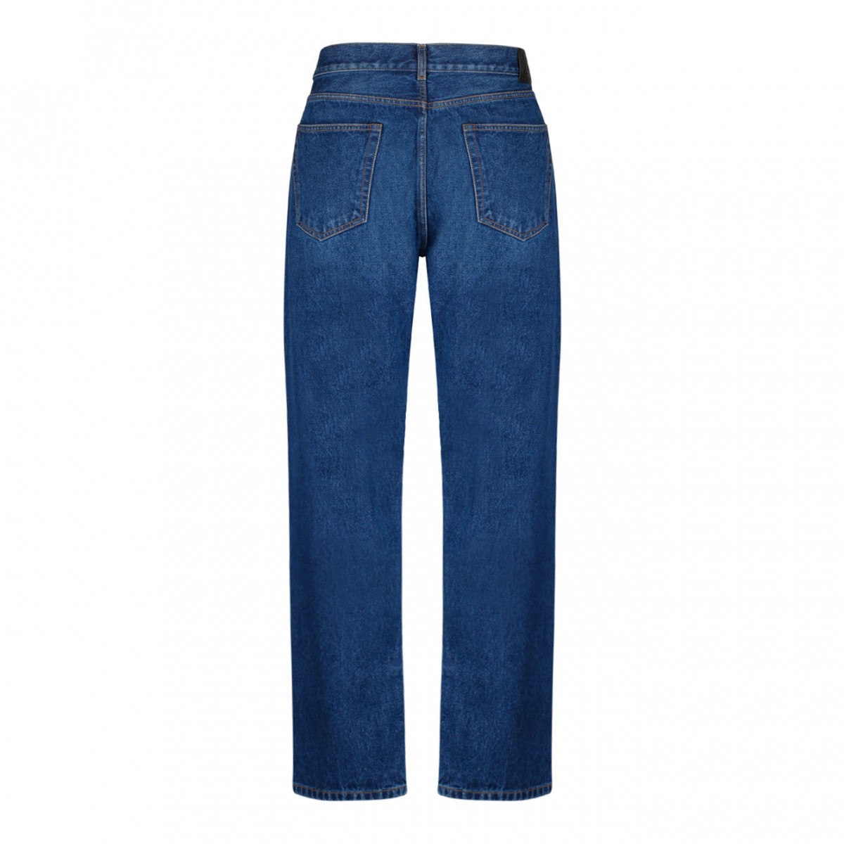 Indigo Blue Cotton Straight Leg Jeans