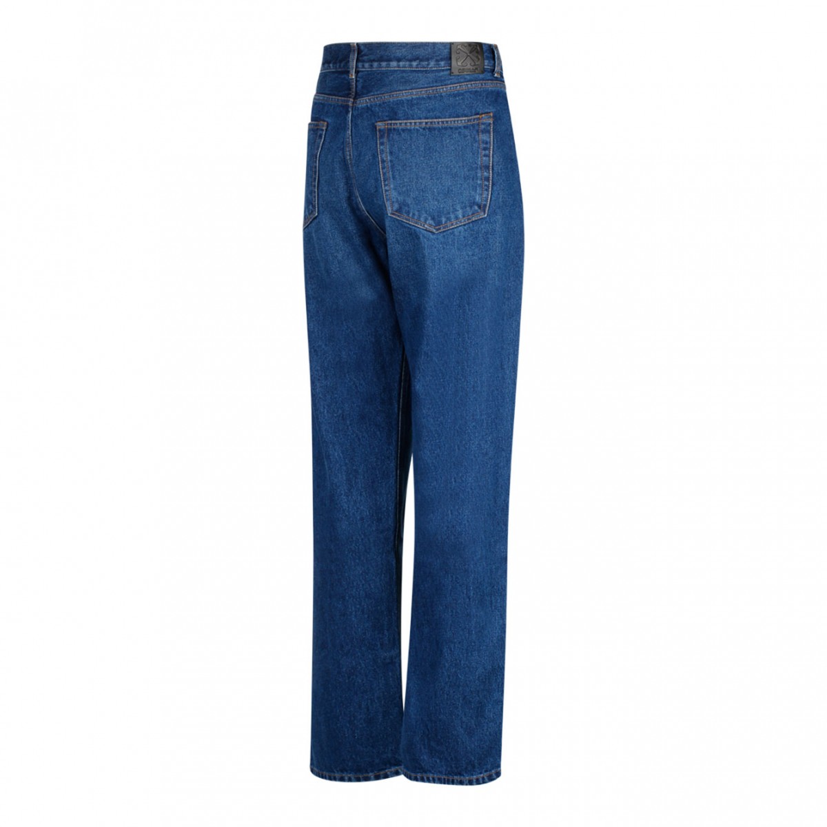 Indigo Blue Cotton Straight Leg Jeans