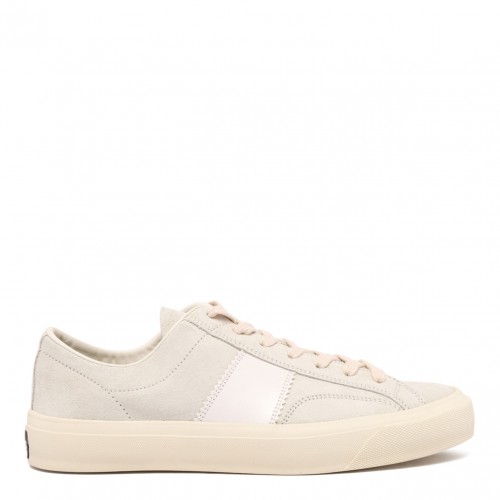 White Suede Low Top Sneakers