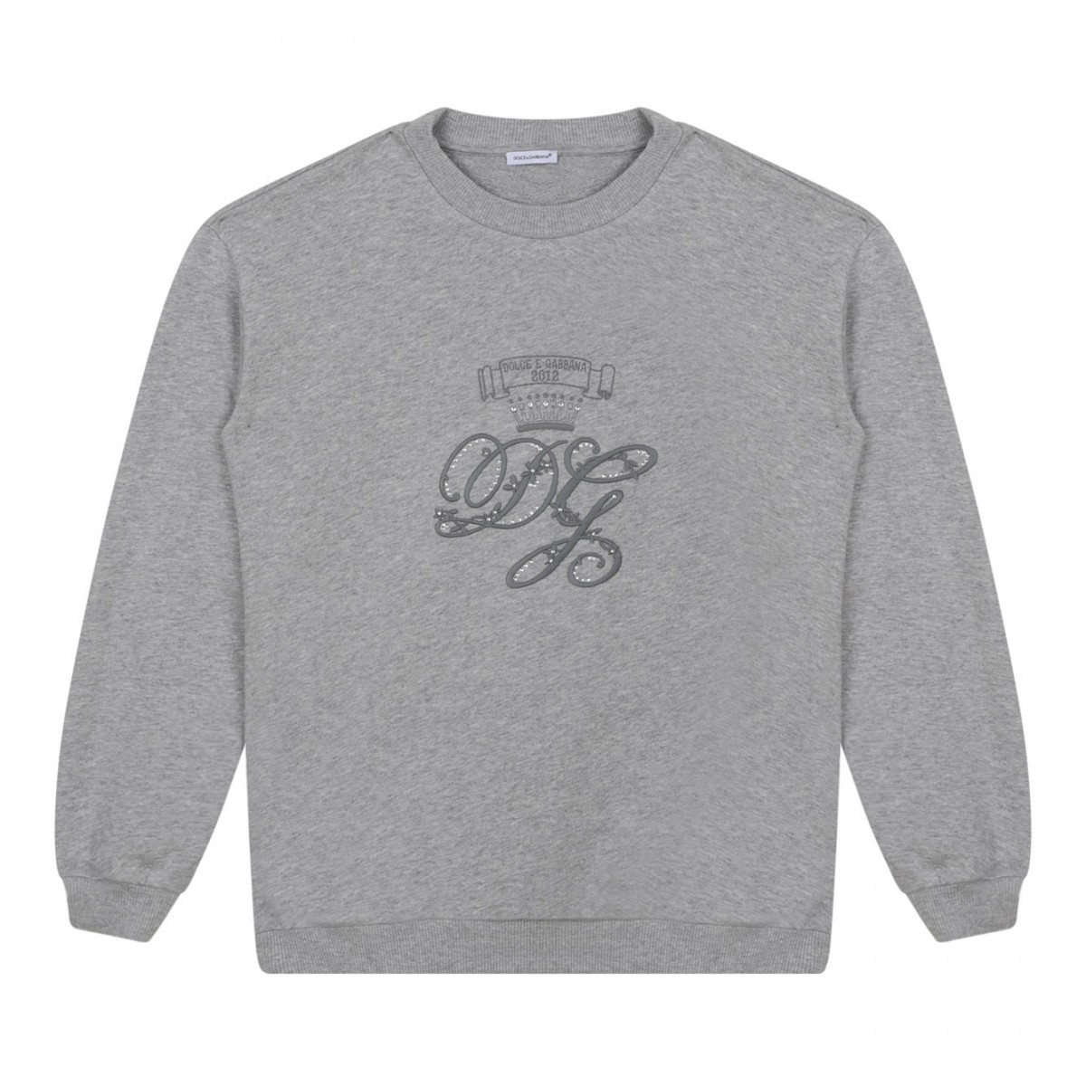 Medium Grey Logo Embroidered Sweatshirt