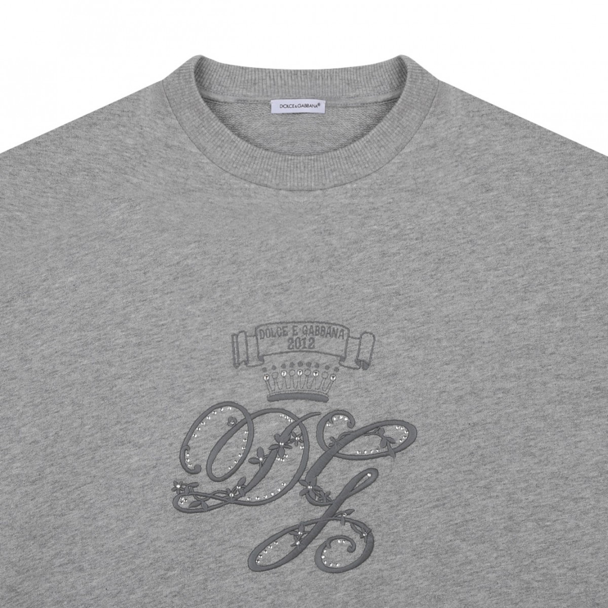 Medium Grey Logo Embroidered Sweatshirt