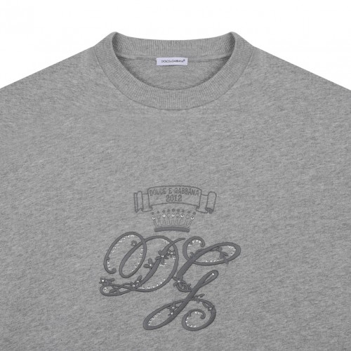 Medium Grey Logo Embroidered Sweatshirt