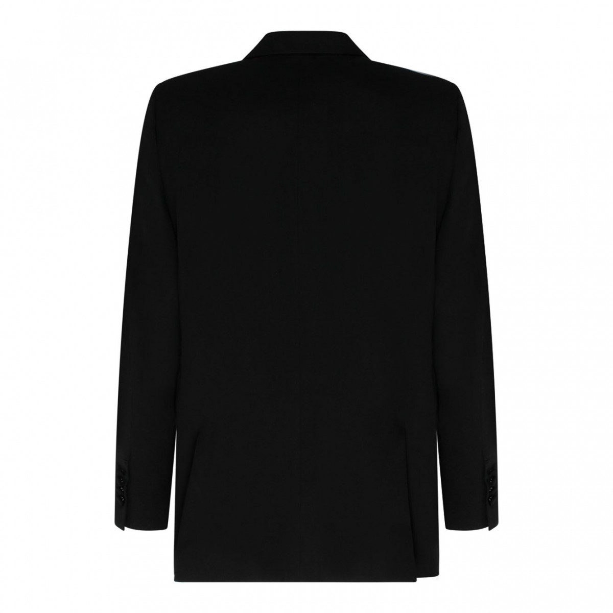 Black Wool Double Breasted Blazer