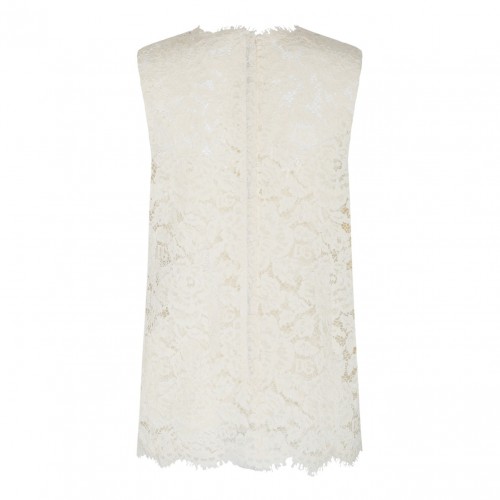 White Semi Sheer Construction Top 2