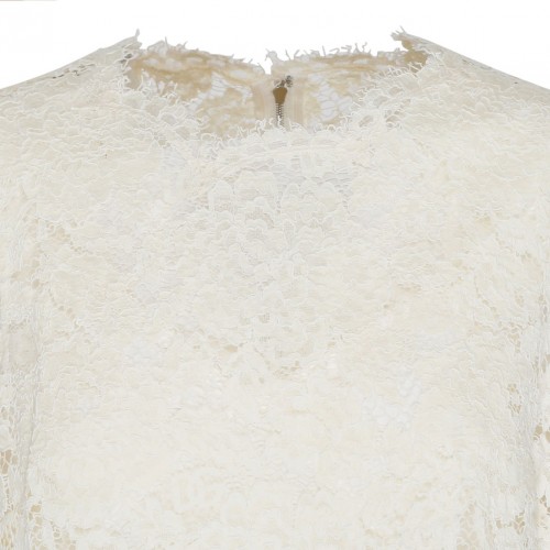 White Semi Sheer Construction Top