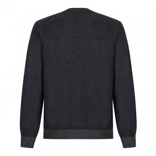 Grey Skull Intarsia Sweater