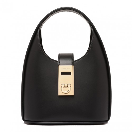 Black Mini Gancinibuckle Hobo Bag