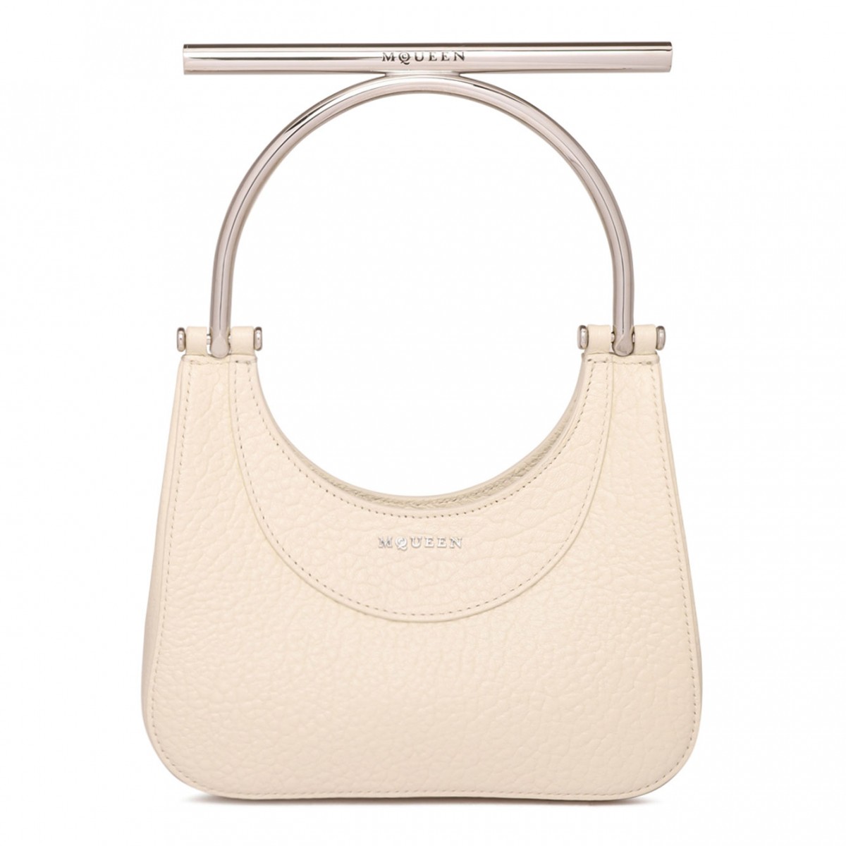 Cream Cross T-Bar Mini Bag