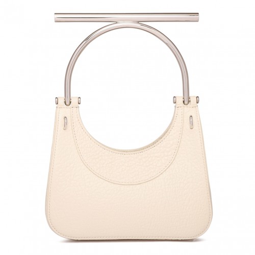 Cream Cross T-Bar Mini Bag