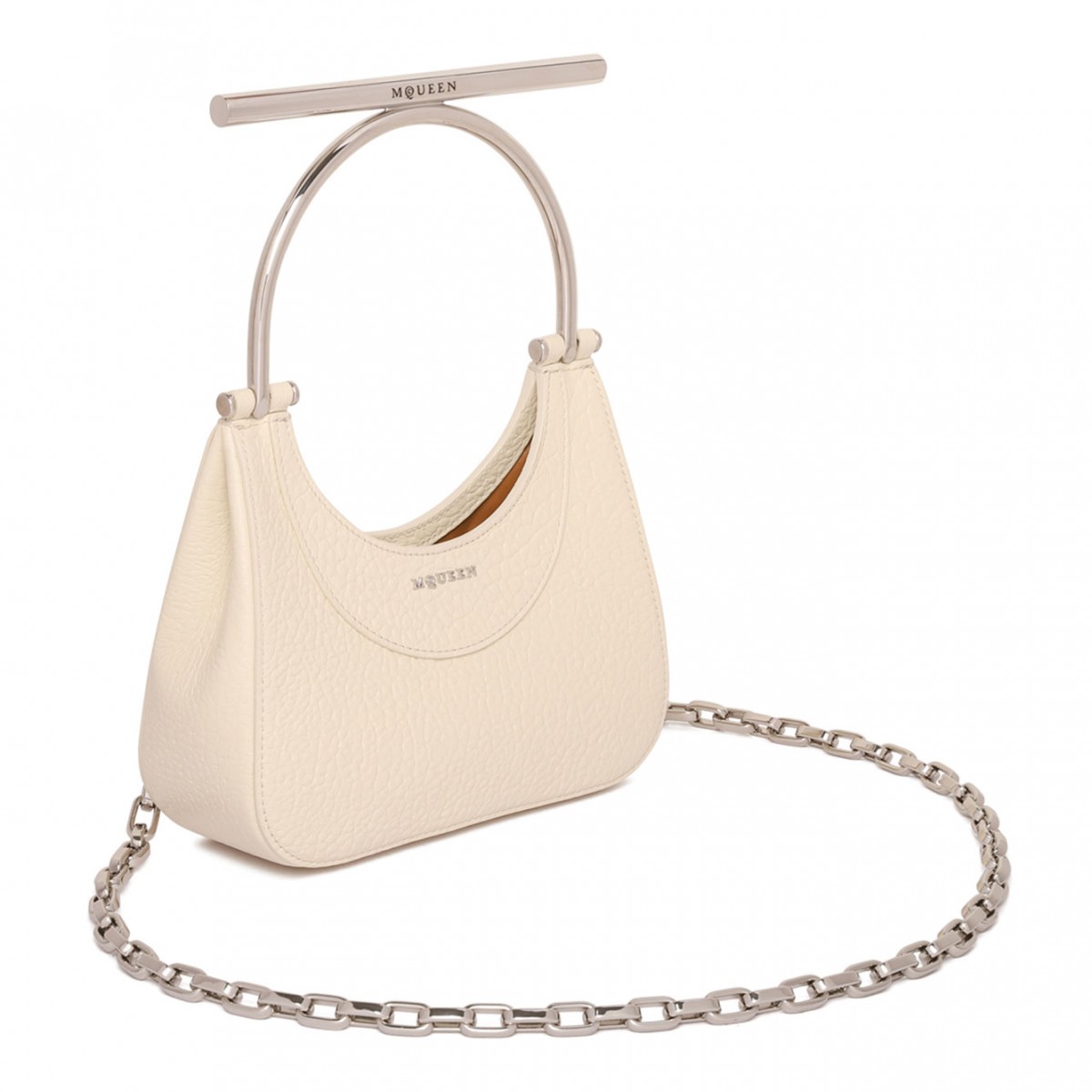 Cream Cross T-Bar Mini Bag