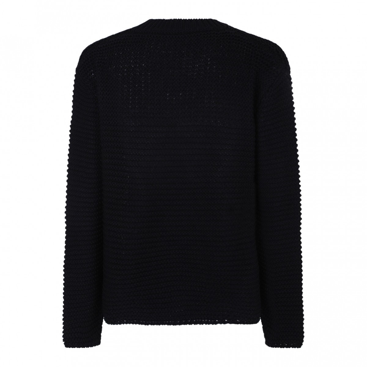 Black Logo Intarsia Sweater