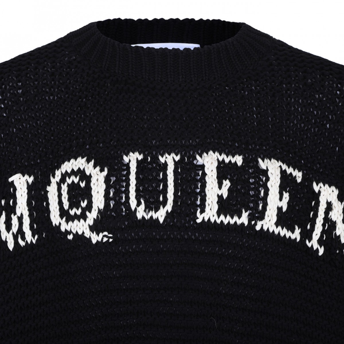 Black Logo Intarsia Sweater