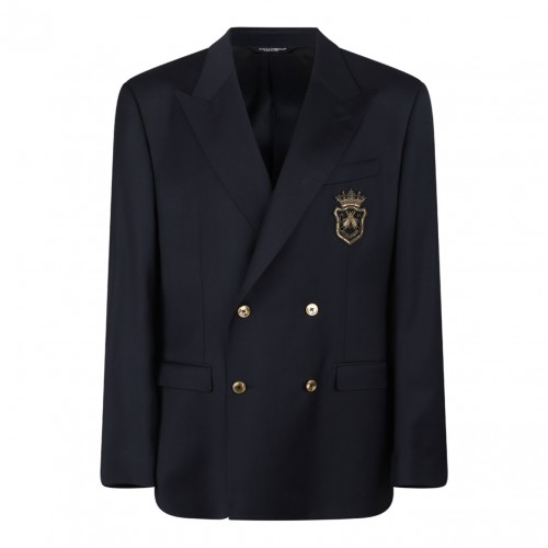 Blue Double-Breasted Jacket