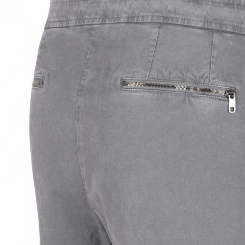 Gray Cotton Cargo Pants
