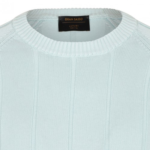 Light Blue Knitwear Sweater