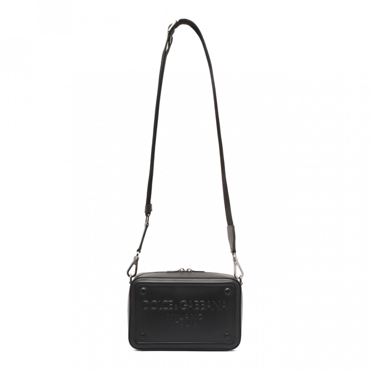 Black Logo Embossed Shoulder Strap