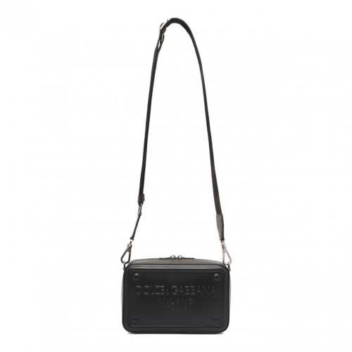 Black Logo Embossed Shoulder Strap