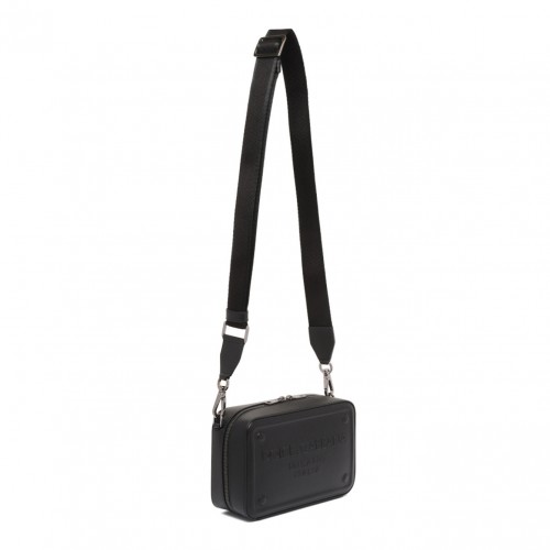 Black Logo Embossed Shoulder Strap