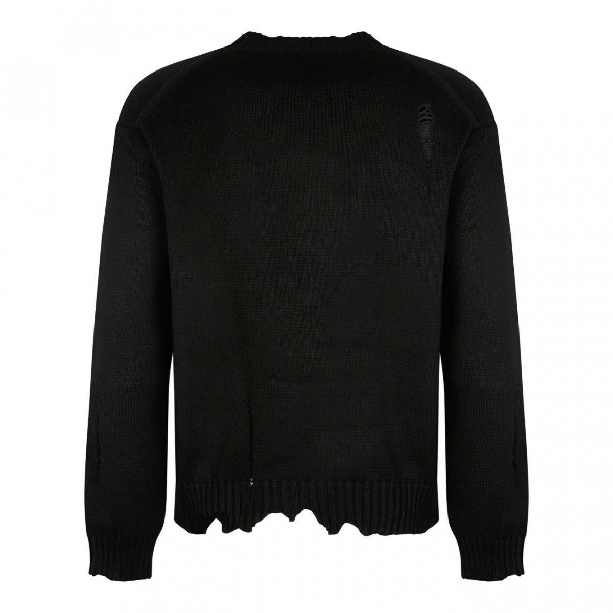 Black Skull Crew-Neck Jumper