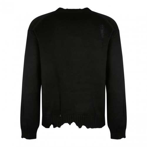 Black Skull Crew-Neck Jumper