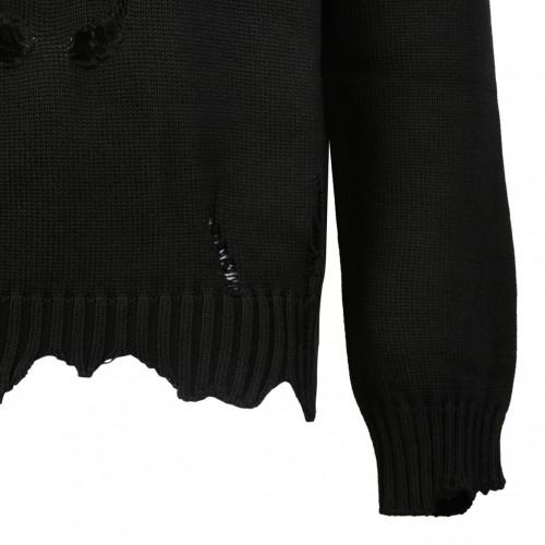 Black Skull Crew-Neck Jumper