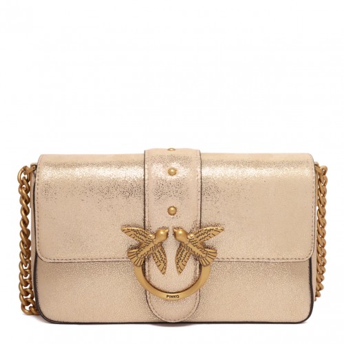 Gold Tone Small Mini Love Shoulder Bag
