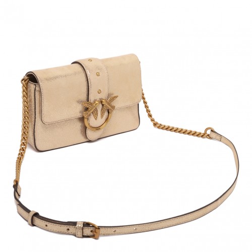 Gold Tone Small Mini Love Shoulder Bag