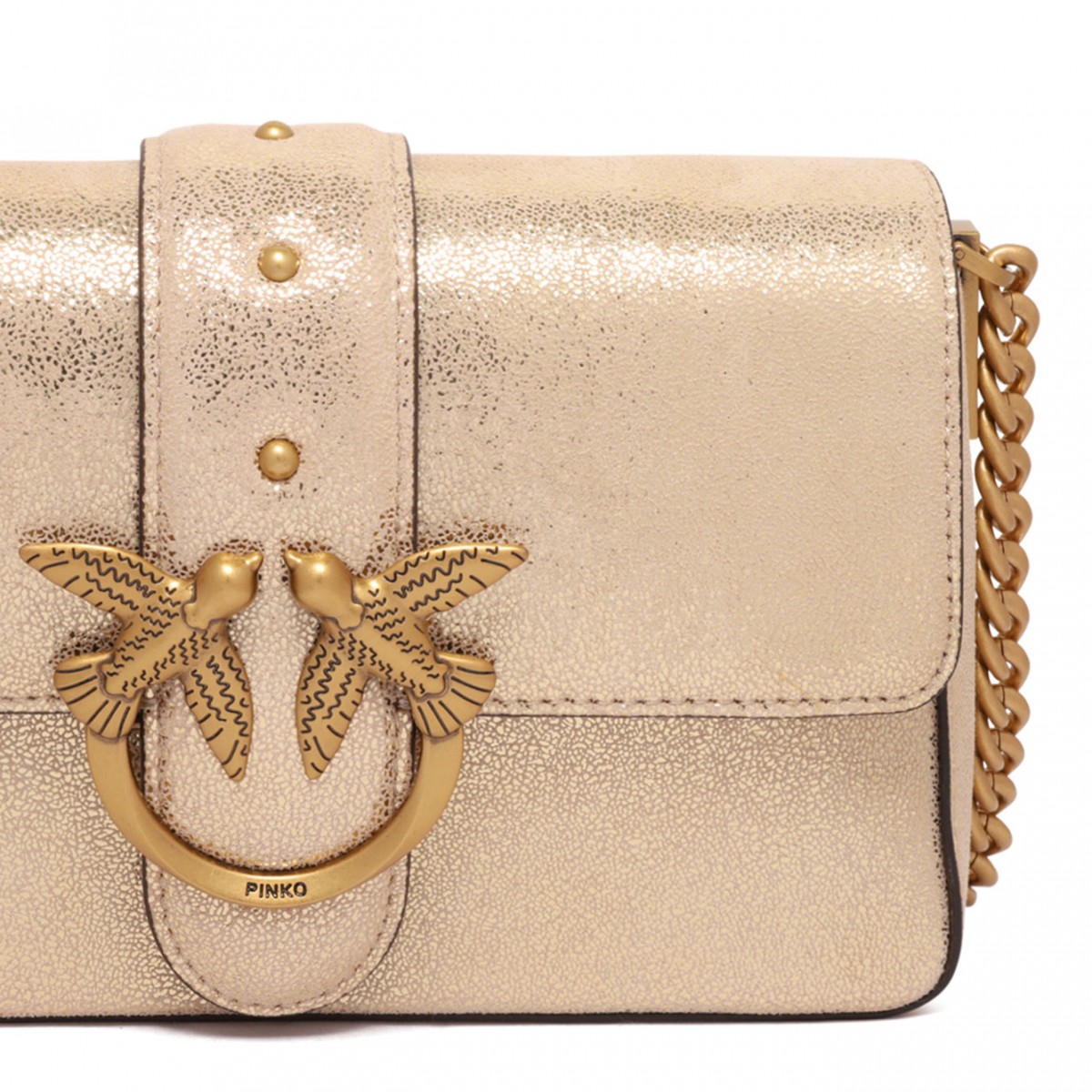 Gold Tone Small Mini Love Shoulder Bag