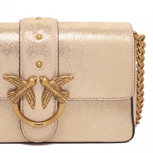 Gold Tone Small Mini Love Shoulder Bag