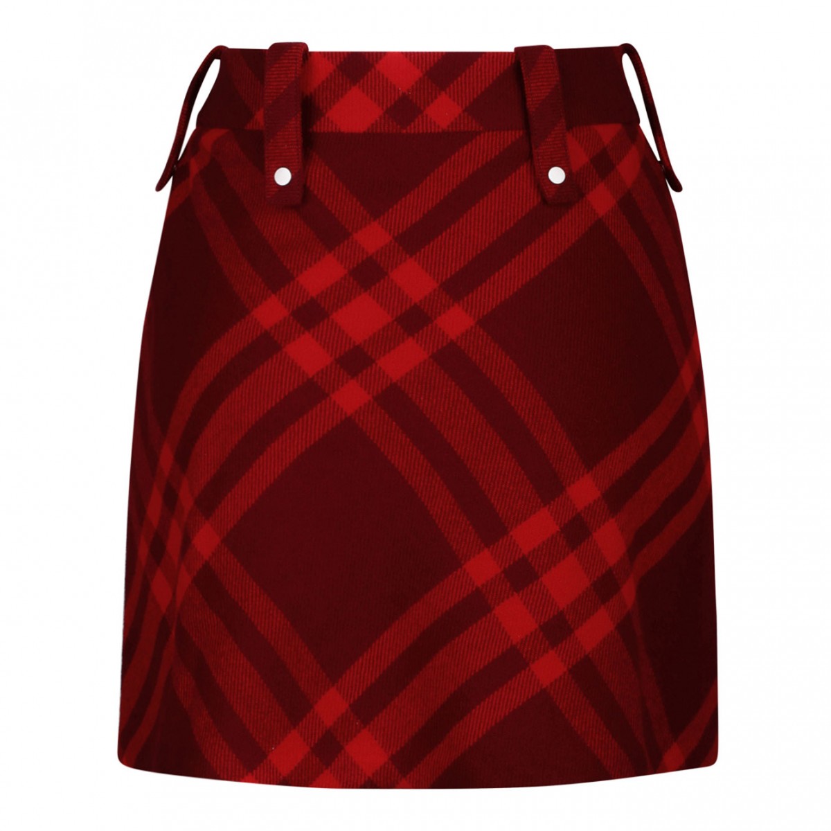 Check Pattern Wool Miniskirt
