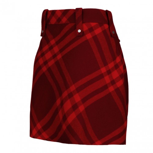 Check Pattern Wool Miniskirt