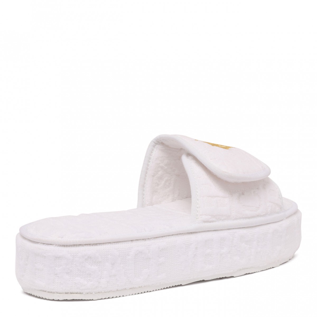 White Medusa Head Platform Slippers