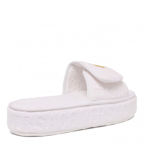 White Medusa Head Platform Slippers