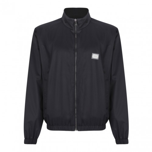 Black Light Nylon Jacket With Branded Tag