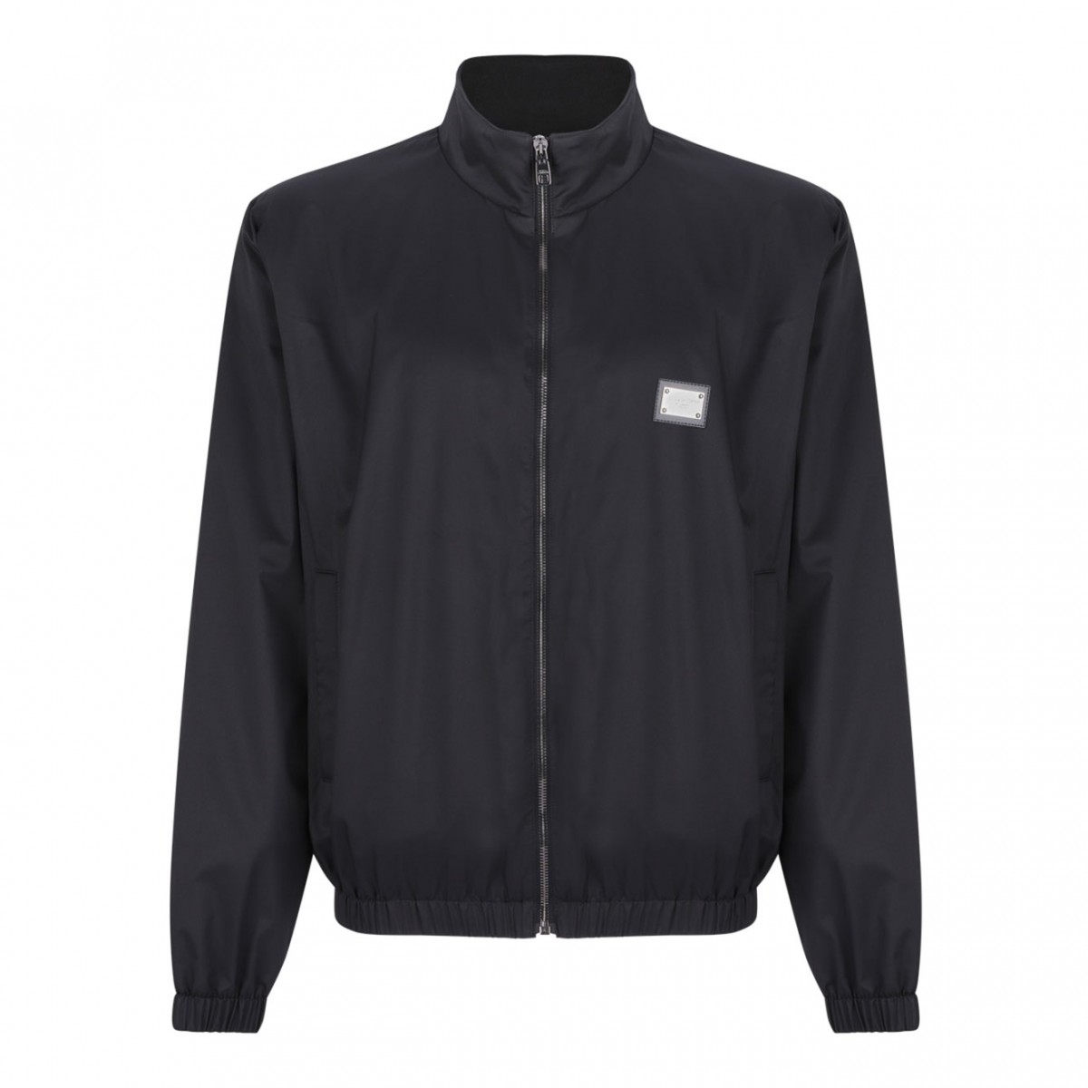 Black Light Nylon Jacket With Branded Tag