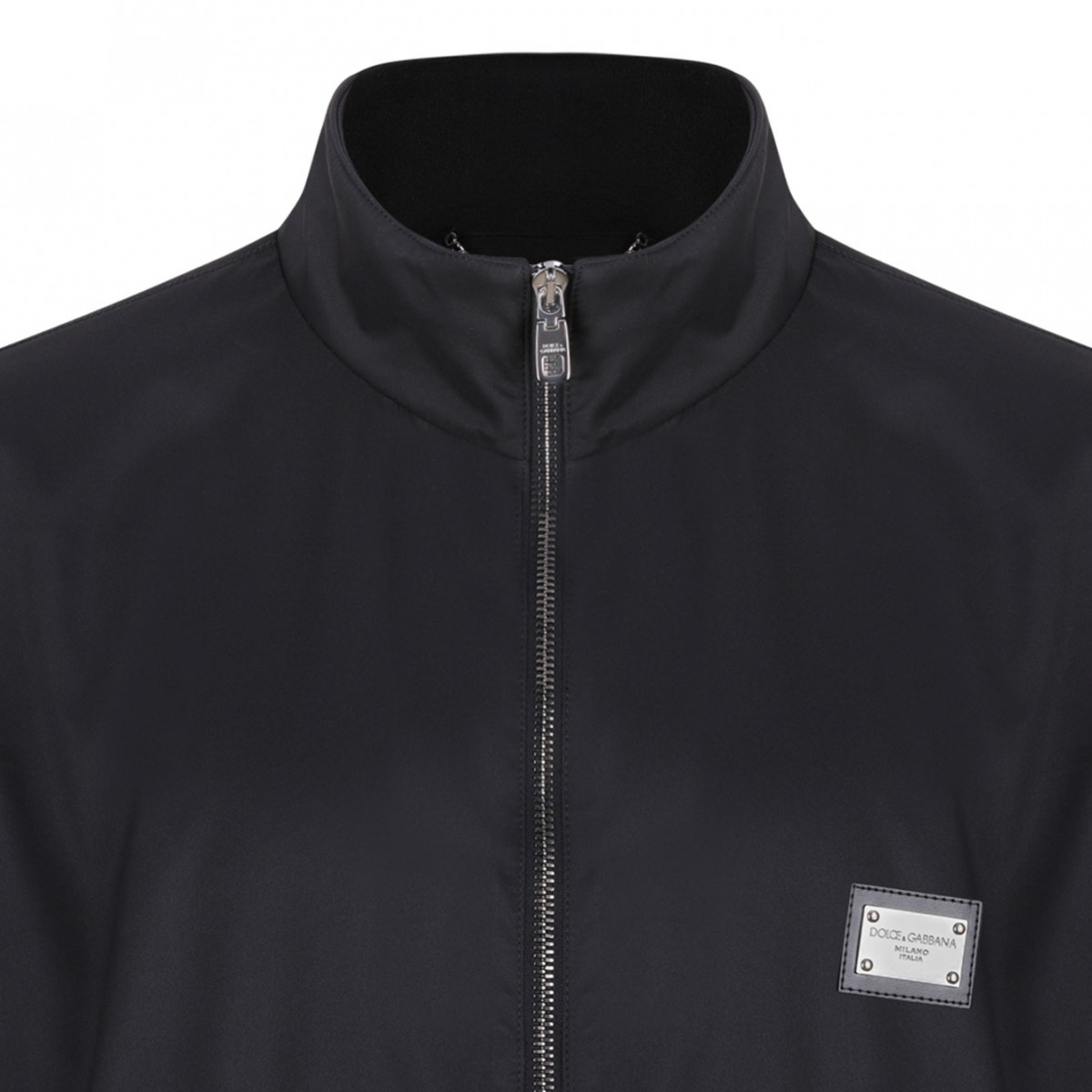 Black Light Nylon Jacket With Branded Tag