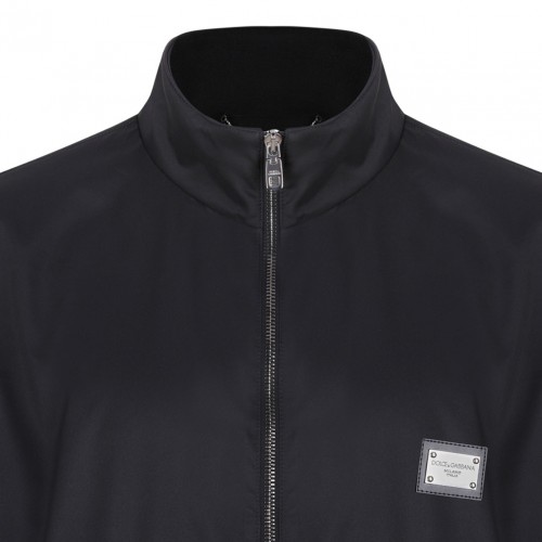 Black Light Nylon Jacket With Branded Tag