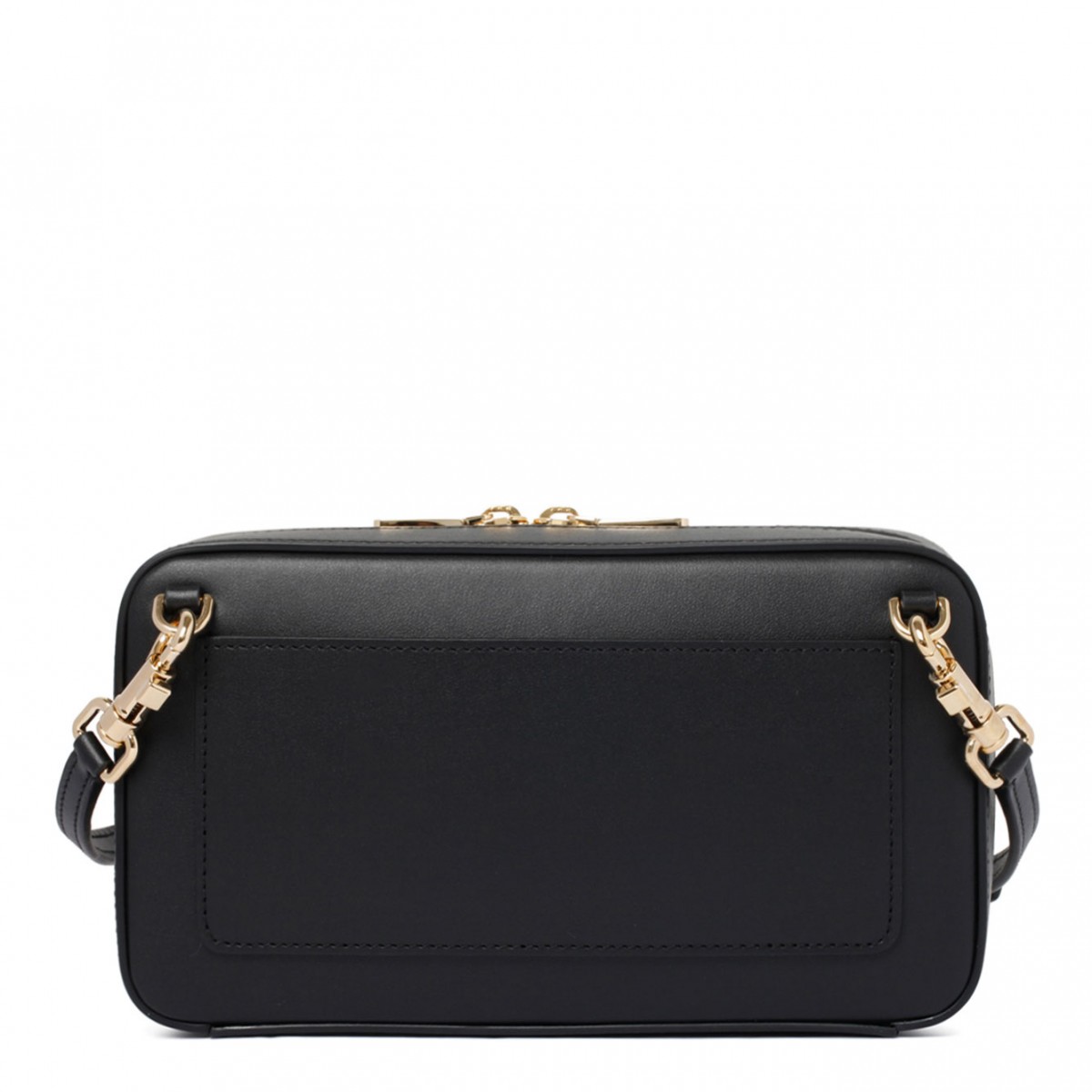 Black Logo Embossed Crossbody Bag
