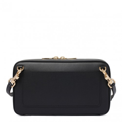 Black Logo Embossed Crossbody Bag