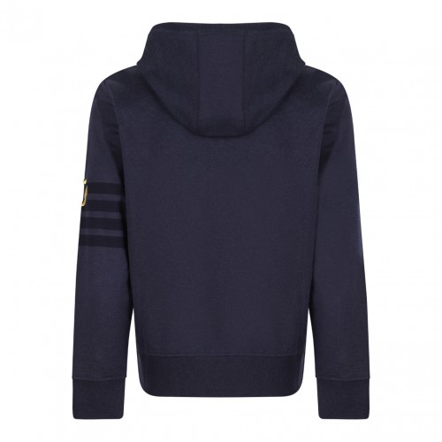 Navy Blue Anchor Zip Up Hoodie